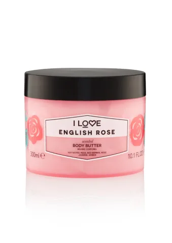 Unt de corp English Rose Signature, 330ml, I Love Cosmetics