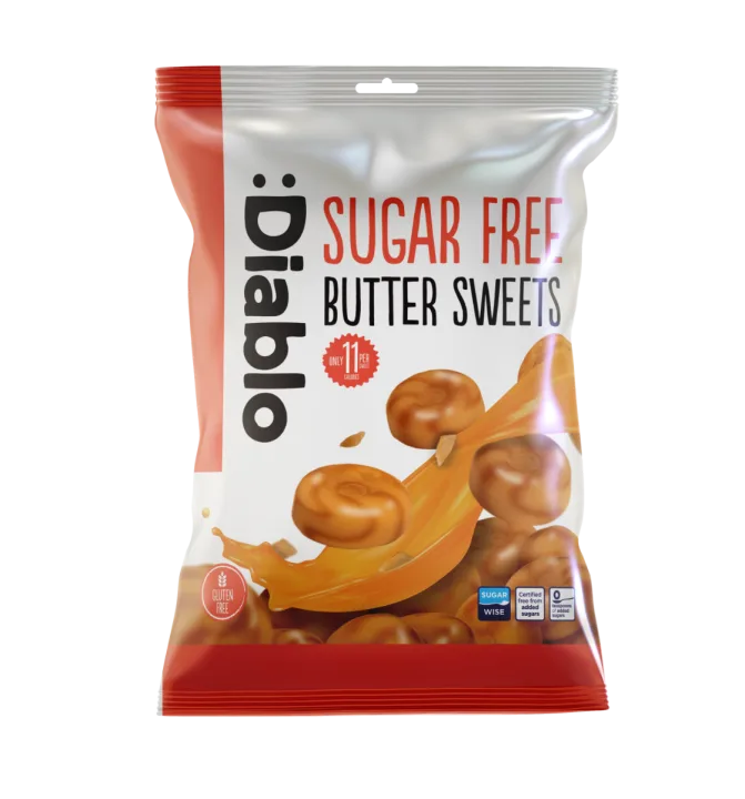 Drosuri fara zahar cu unt, 75g, Diablo