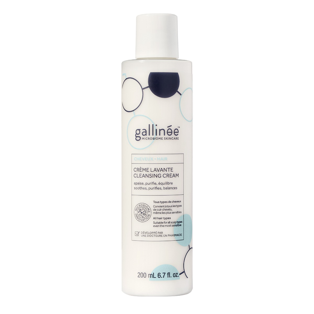 Sampon crema pentru toate tipurile de par, 200ml, Gallinee