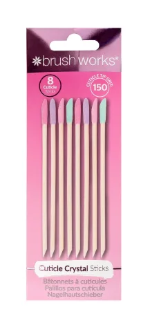 Betisoare pentru cuticule cu varf cristalizat, 8 bucati, Brushworks