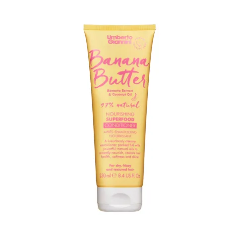 Balsam hranitor pentru par uscat frizzy si texturat Banana Butter, 250ml, Umberto Giannini