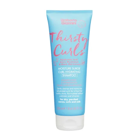Sampon hidratant pentru parul cret si uscat cu acid hialuronic Thirsty Curls, 250ml, Umberto Giannini