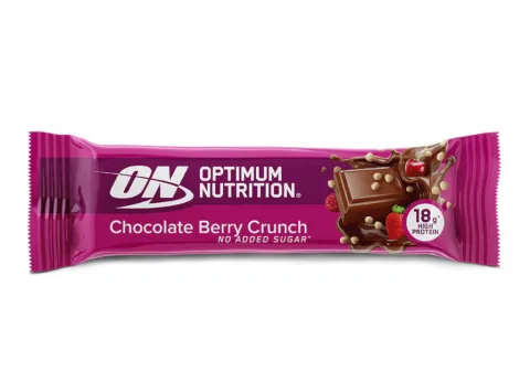 Baton proteic cu aroma de ciocolata si fructe de padure, 55g, Optimum Nutrition