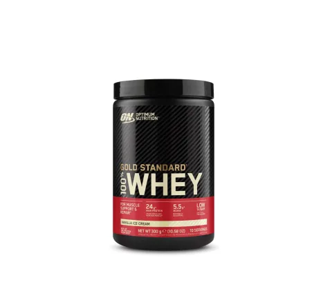 Pudra proteica 100% Whey Gold Standard Inghetata de vanilie, 300g, Optimum Nutrition