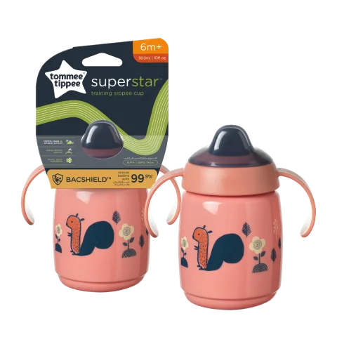 Cana Sippee cu protectie Bacshiled™ pentru +6 luni Roz, 300ml, Tommee Tippee