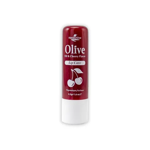 Balsam de buze cu ulei de masline si aroma de cirese, 4.5g, Herbolive