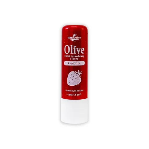 Balsam de buze cu ulei de masline si aroma de capsuni, 4.5g, Herbolive