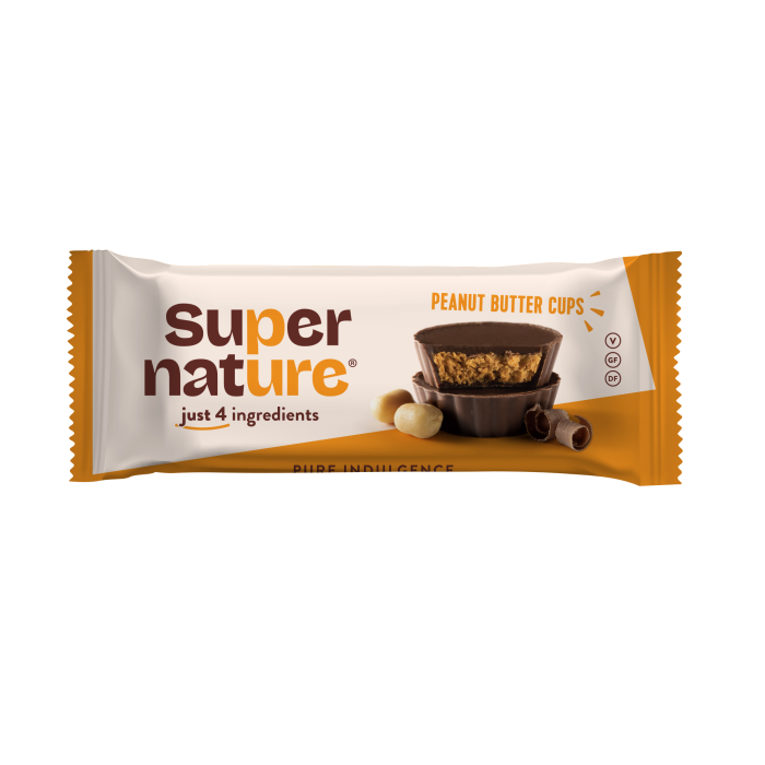 Cupe de ciocolata cu unt de arahide Bio, 40g, Super Nature