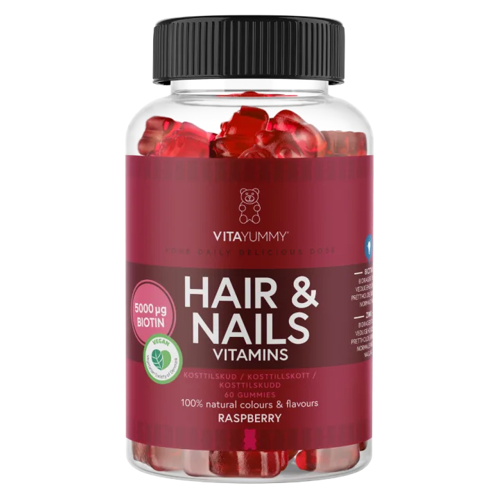 Multivitamine pentru unghii si par, 60 jeluri, Vitayummy