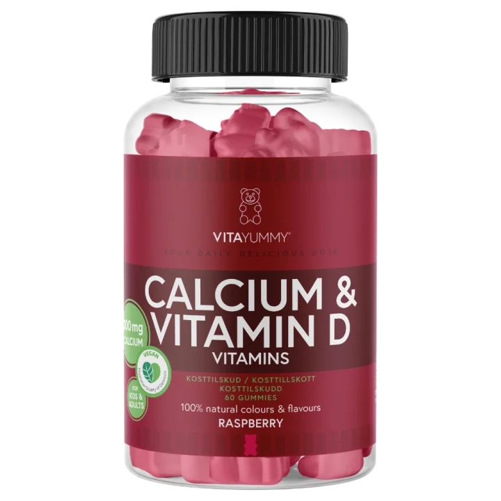 Calciu + Vitamina D ursuleti gumati vegani, 60 jeleuri, Vitayummy