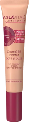 Crema lift pentru contur ochi si buze Lift Instant, 15ml, AslaVital