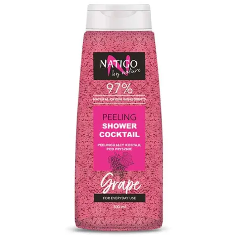 Gel de dus exfoliant cu extract de strugure Cocktail, 300ml, Natigo By Nature