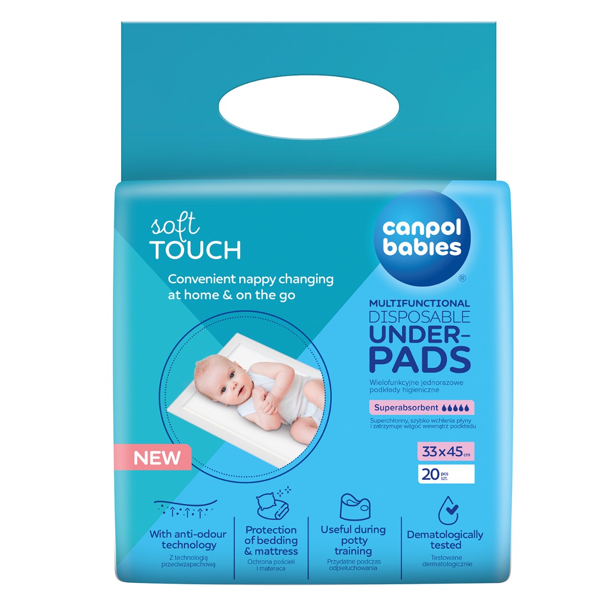 Aleze multifunctionale 33 x 45 cm, 20 bucati, Canpol babies