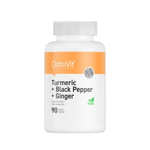 Turmeric + Ghimbir + Piper negru, 90 tablete, OstroVit