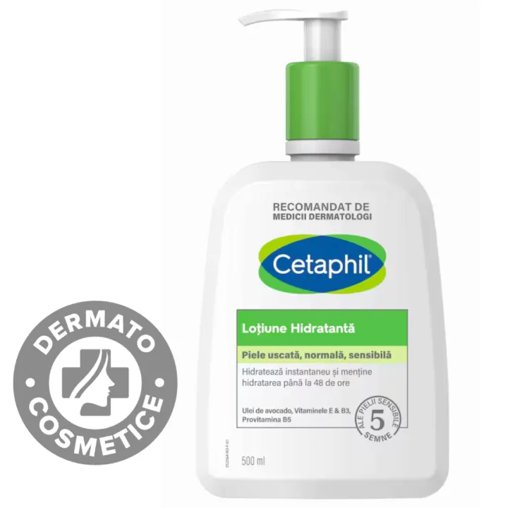 Lotiune hidratanta pentru fata si corp, 500ml, Cetaphil
