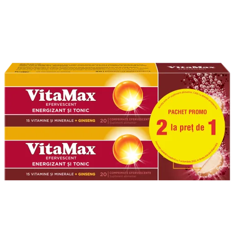 Pachet Vitamax 2 la pret de 1, 2 x 20 comprimate efervescente, Perrigo