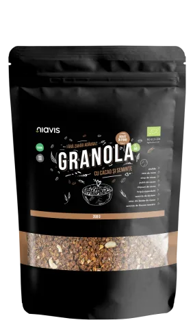 Granola cu cacao si seminte Eco, 200g, Niavis
