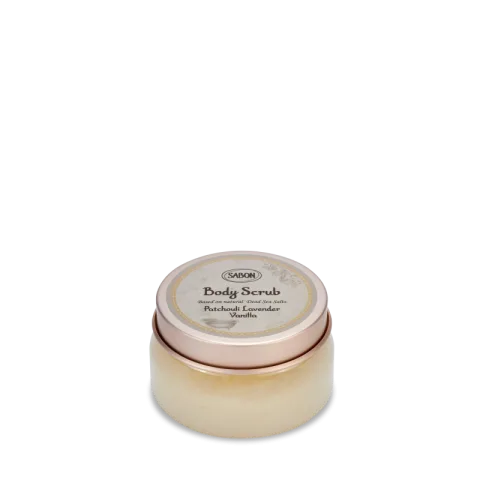 Exfoliant pentru corp Patchouli Lavender Vanilla, 200g, Sabon