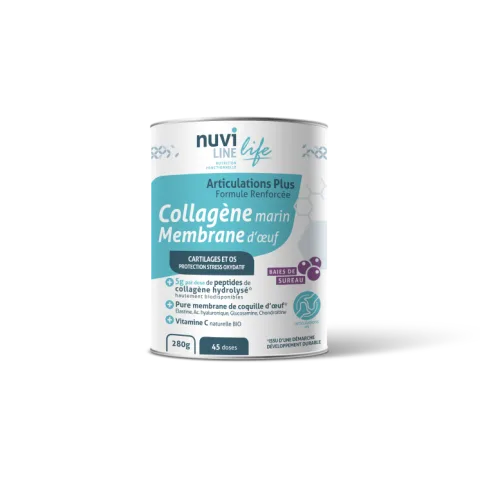 Colagen marin articulatii cu membrana de ou glucozamina condroitina & vitamina C, 280g, Nuviline