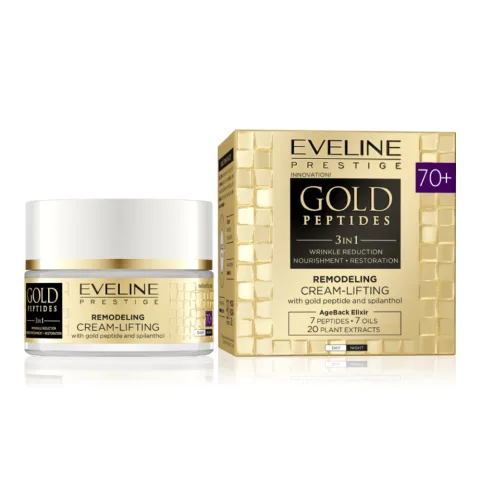 Crema pentru fata anti-rid 70+ regeneranta cu peptide pentru efect de lifting, 50ml, Eveline Cosmetics