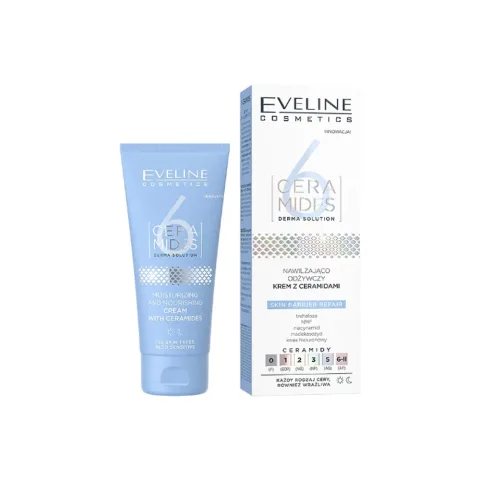 Crema pentru fata hidratanta si hranitoare cu 6 ceramide, 50ml, Eveline Cosmetics