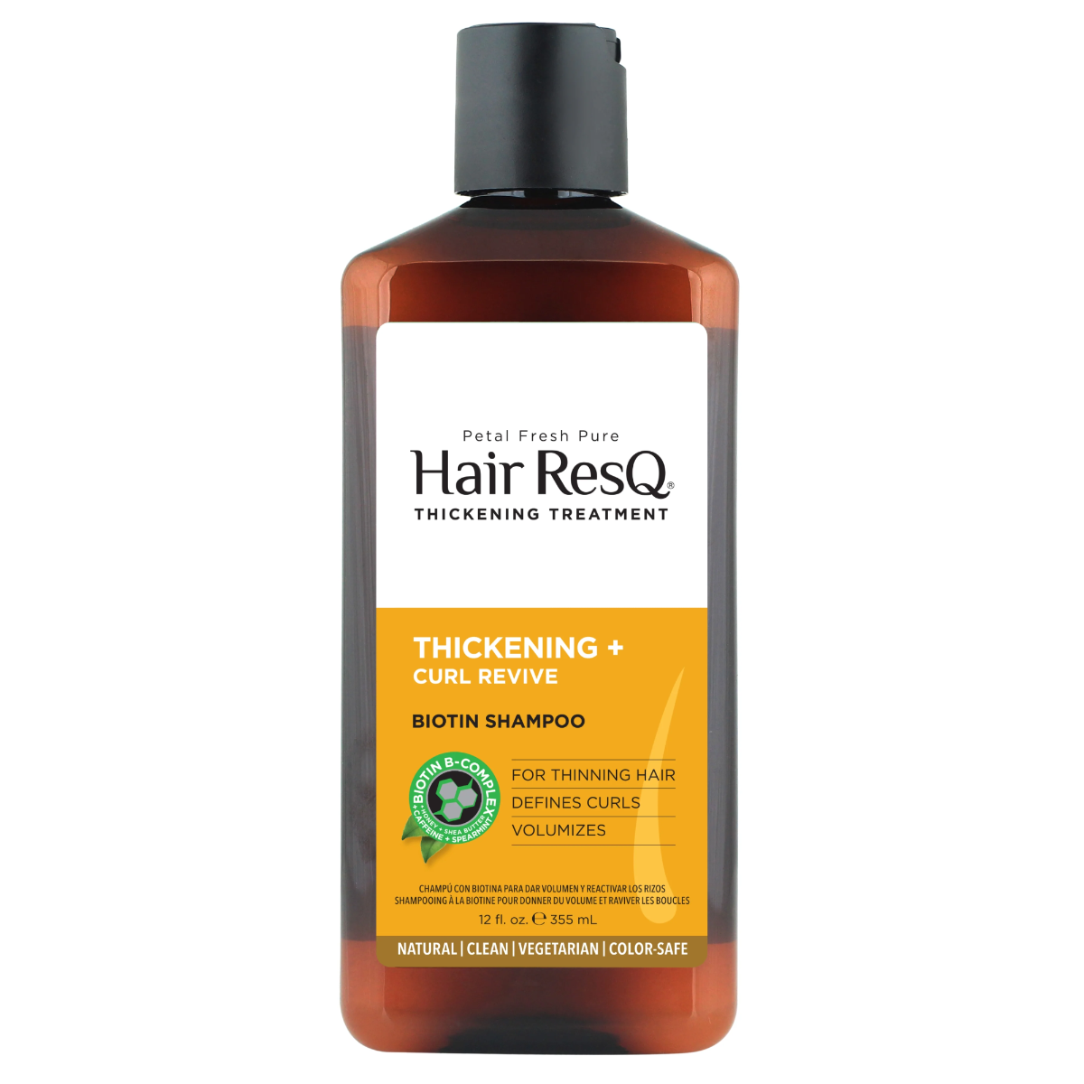Sampon tratament pentru indesirea parului cret cu Biotina Petal Fresh Pure, 355ml, Hair ResQ