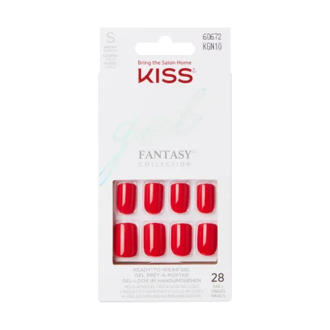 Unghii false Gel Fantasy Color What Ever Short Squoval, 28 bucati, Kiss