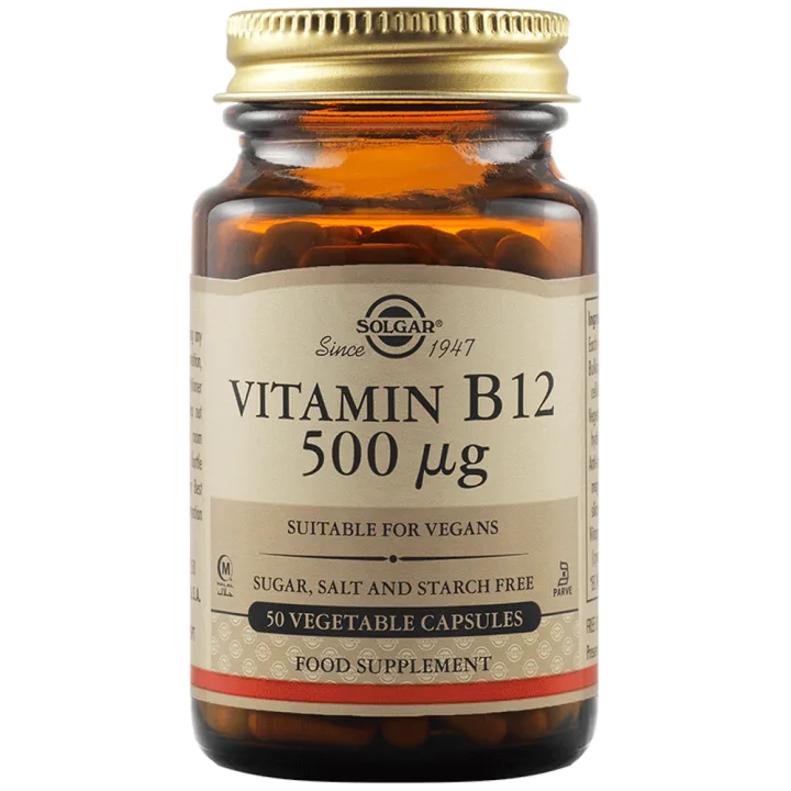 Vitamina B12 500mg, 50 capsule vegetale, Solgar