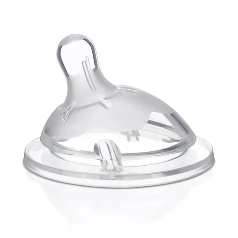 Tetina din silicon cu flux mediu Natural Feeling 2luni+, 1 bucata, Chicco