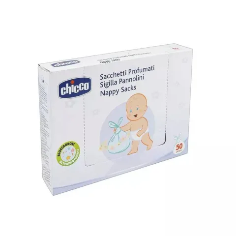Pungi parfumate si sigilate pentru scutece folosite, 50 bucati, Chicco