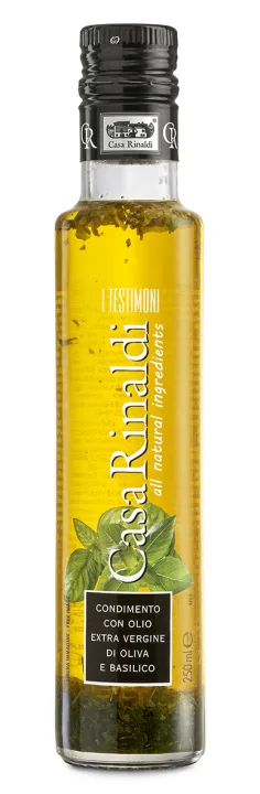 Ulei de masline extravirgin aromatizat cu busuioc, 250ml, Casa Rinaldi