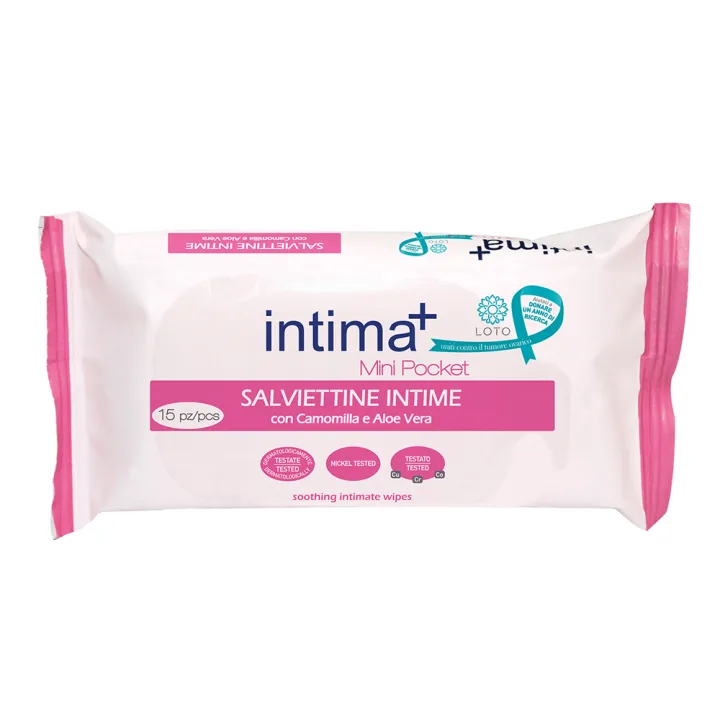 Servetele intime cu musetel & aloe vera, 15 bucati, Intima+