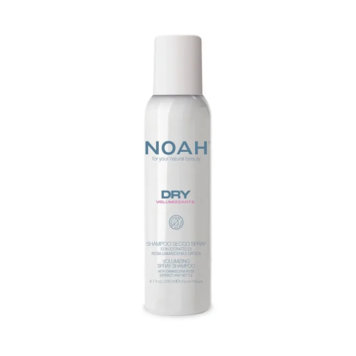 Sampon uscat pentru volum fara apa cu extract de trandafir de Damasc si urzica, 200ml, Noah