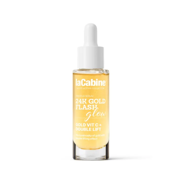 Ser pentru fata anti-imbatranire 24K Gold Flash Glow Multi-Active, 30ml, La Cabine