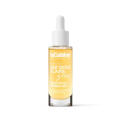 Ser pentru fata anti-imbatranire 24K Gold Flash Glow Multi-Active, 30ml, La Cabine