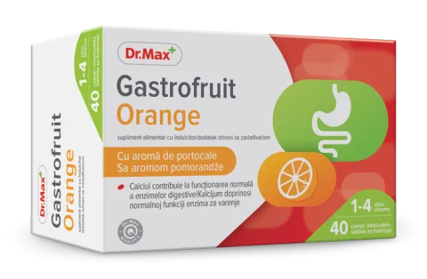 Dr. Max Gastrofruit Orange, 40 comprimate masticabile