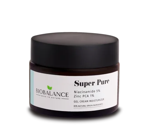 Gel crema hidratant cu niacinamide 5% + zinc PCA 1% Super Pure, 50ml, Bio Balance