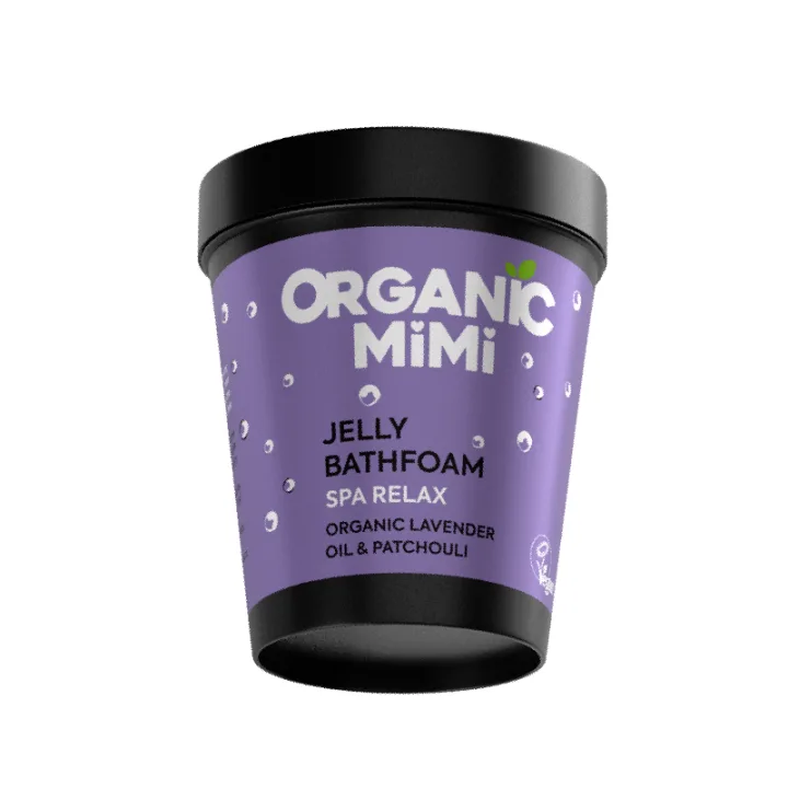 Spuma de baie tip jeleu cu lavanda si patchouli, 200ml, Organic Mimi