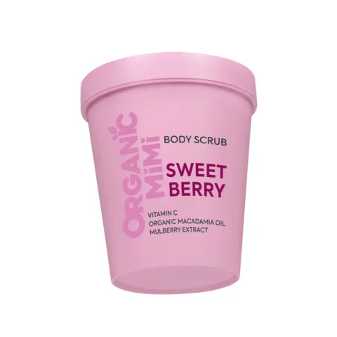 Scrub de corp fructat Sweet Berry, 250g, Organic Mimi