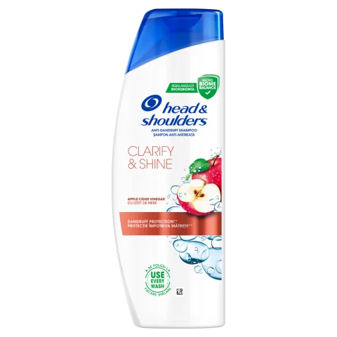 Sampon anti-matreata cu Otet de Mere Clarify & Shine, 400ml, Head&Shoulders