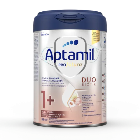 Formula premium pentru copii de 1-2 ani PRO Futura DUO-BIOTIK 1+, 800g, Aptamil