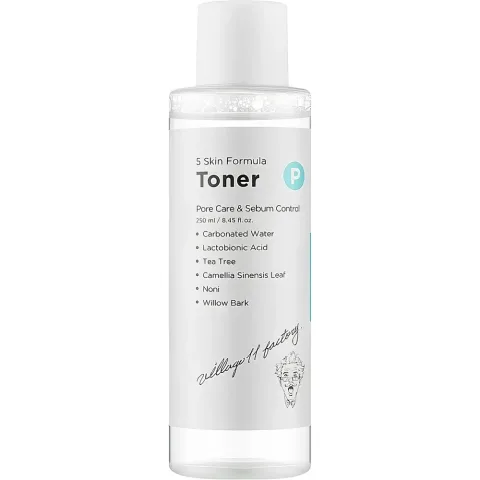 Toner echilibrant pentru pori si controlul sebumului P Skin Formula, 250ml, Village 11 Factory