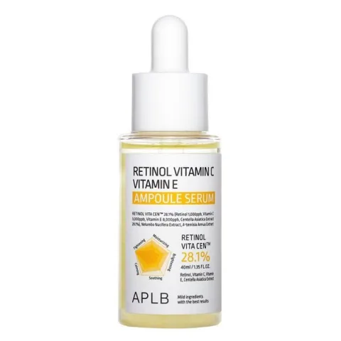 Ser facial Ampoule cu Retinol si Vitamina C & E, 40ml, APLB