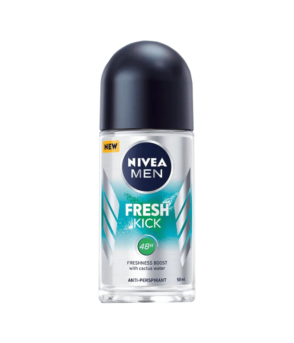 Deodorant roll-on pentru barbati Fresh Kick, 50ml, Nivea