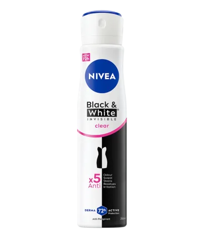 Deodorant spray pentru femei Black & White Clear, 250ml, Nivea