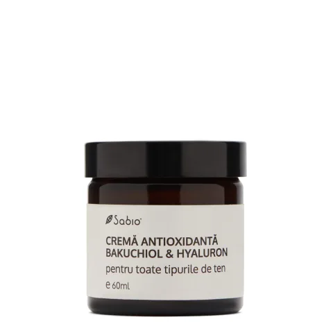 Crema de fata antioxidanta cu Bakuchiol si Hyaluron, 60ml, Sabio