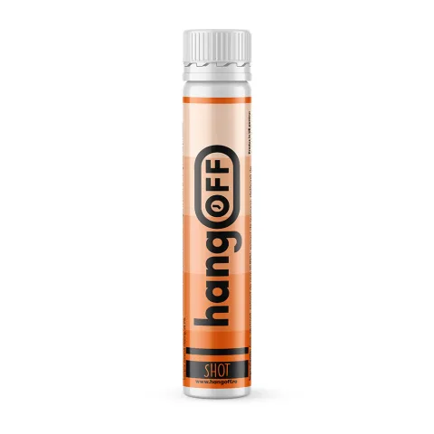 Shot cu vitamine electroliti cafeina si extracte din plante naturale, 25ml, HangOff