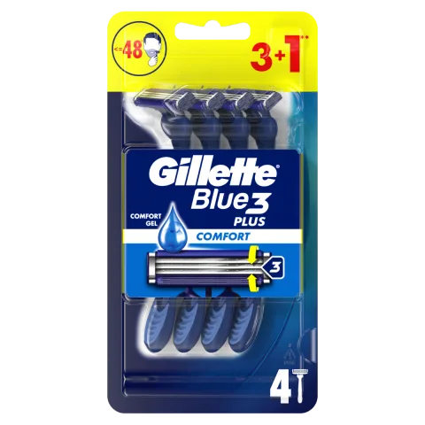 Set aparate de ras de unica folosinta Blue3, 4 bucati, Gillette