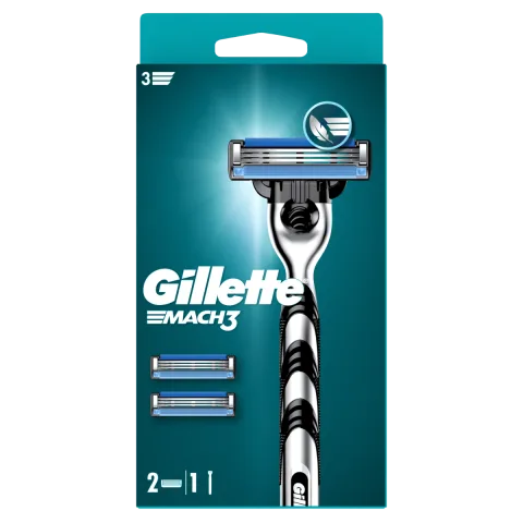 Aparat de ras pentru barbati Mach 3 + rezerva, 1 bucata, Gillette