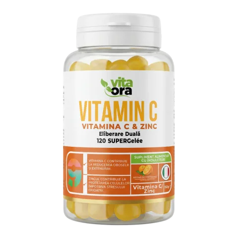 Vitamina C & Zinc pentru adulti, 120 jeleuri, Vita Ora